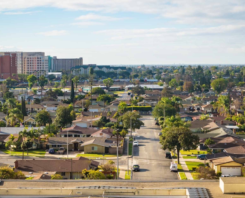 Overhead View Of Anaheim During The Day